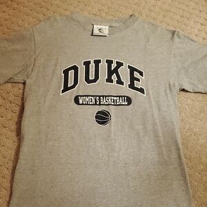 Duke University Women's Basketball Gray Graphic Tee Size Medium Made In USA